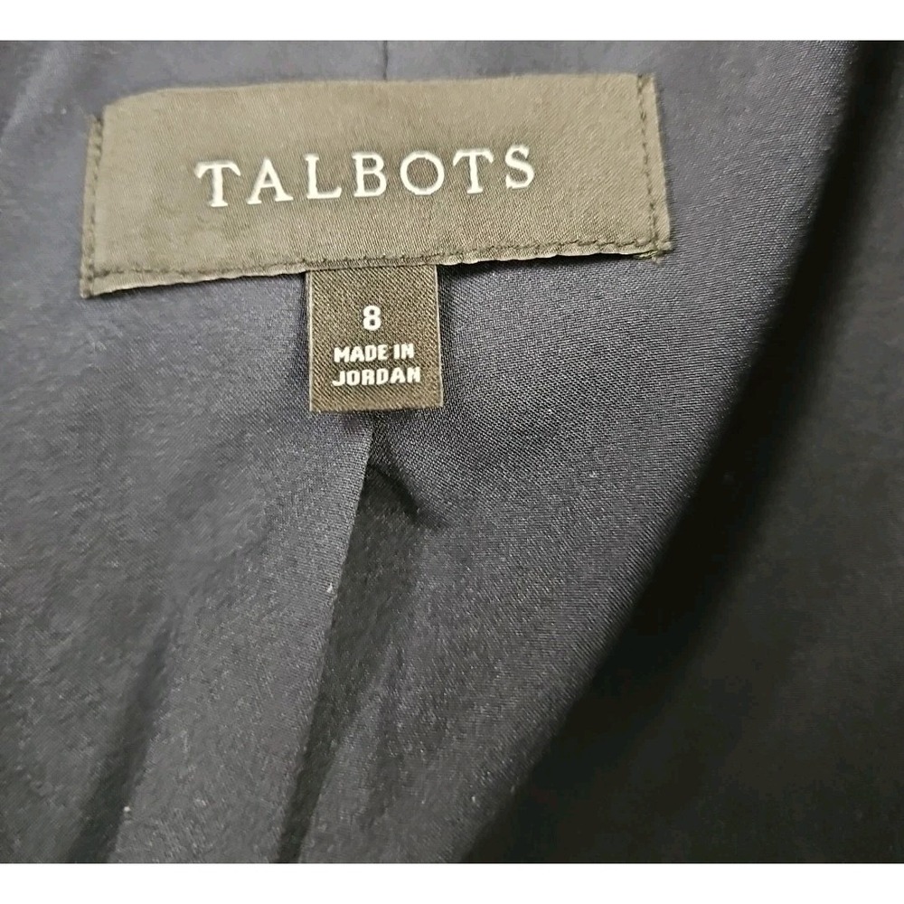 Talbots Navy Blue Military Jacket Gold Buttons Size 8 - Picture 8 of 9